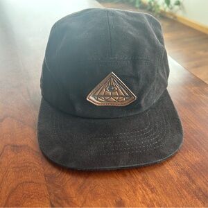 Black 5-Panel Hat w/ Diamond Patch